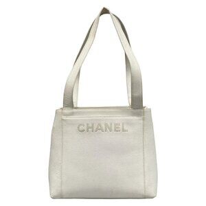 CHANEL - White Calfskin Tote Bag